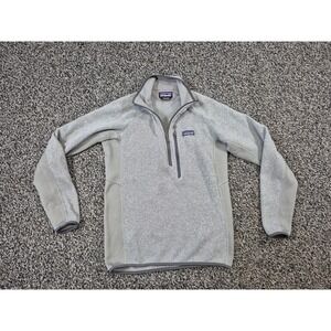 Patagonia Jacket Men's Small Gray‎ Heather Fleece Better Sweater Quarter Zip